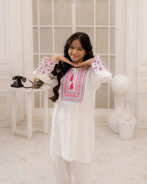 Embroidered Cotton Suit – Crimson Thread for girls — Rangooz