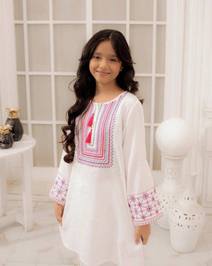 Embroidered Cotton Suit – Crimson Thread for girls — Rangooz