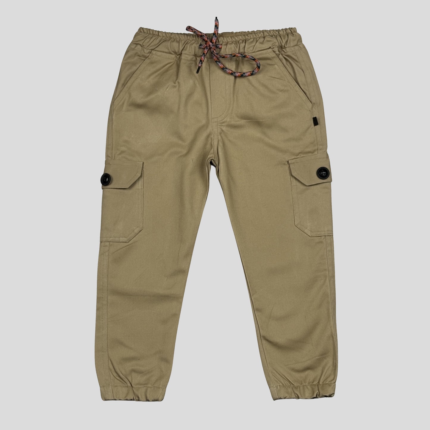 Cream Kids 6-Pocket Cargo Pant (Ages 2-16 Years) – 100% Cotton