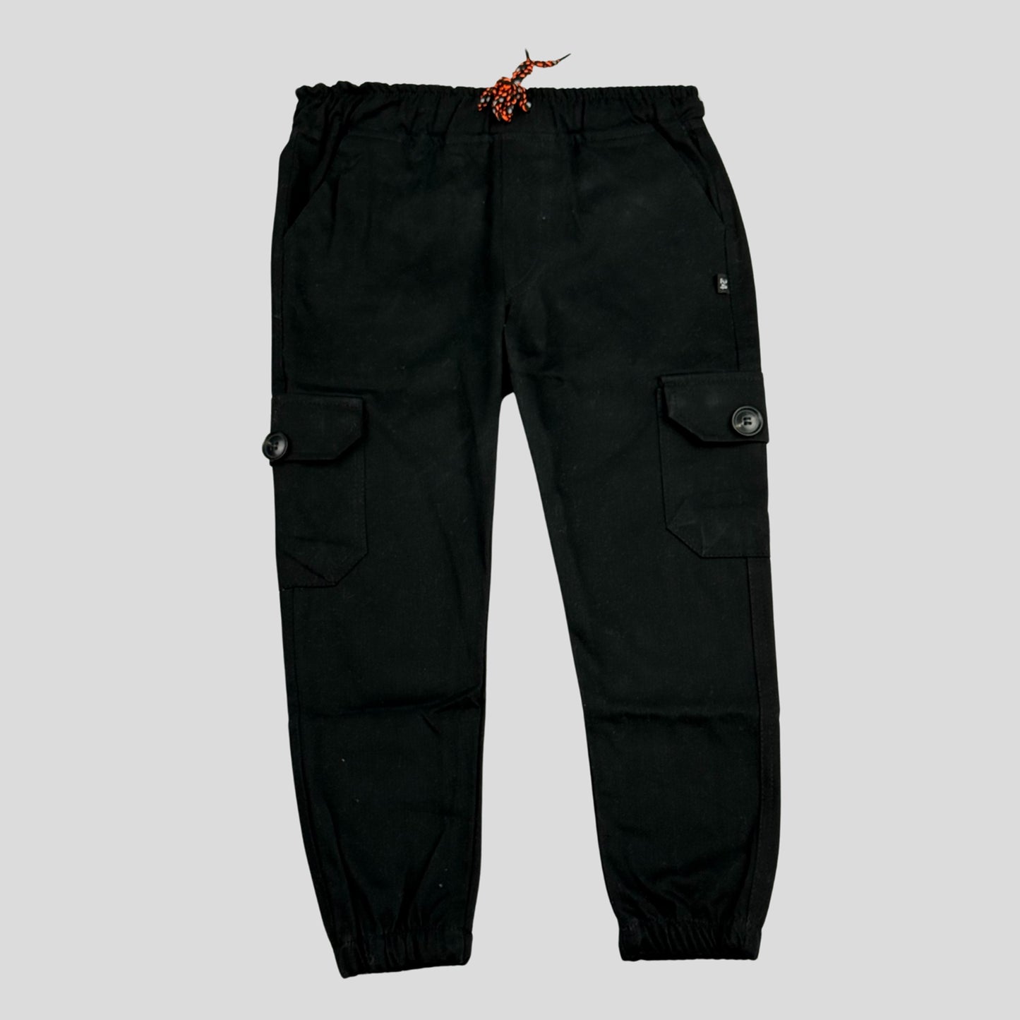 Black Kids 6-Pocket Cargo Pant (Ages 2-16 Years) – 100% Cotton