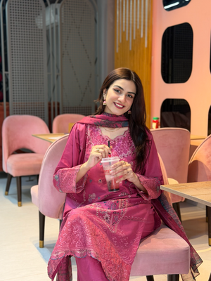 Embroidered Cotton Suit – Zara for women — Rangooz