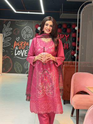 Embroidered Cotton Suit – Zara for women — Rangooz