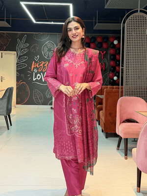 Embroidered Cotton Suit – Zara for women — Rangooz