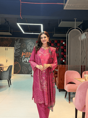 Embroidered Cotton Suit – Zara for women — Rangooz