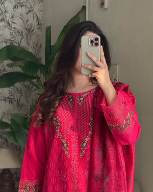 Embroidered Cotton Suit – Aabroo for women — Rangooz