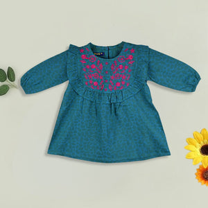 Elegant Sea Green Frock for Girls – Soft & Stylish — Rangooz