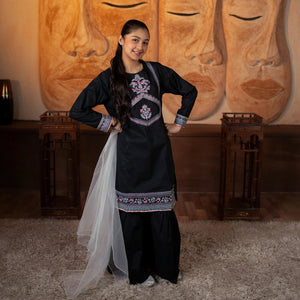 Embroidered Cotton Suit – Neelam for girls — Rangooz