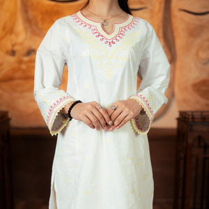 Embroidered Cotton Suit – Kehkashaan for girls — Rangooz