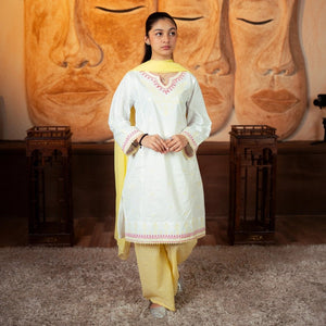 Embroidered Cotton Suit – Kehkashaan for girls — Rangooz