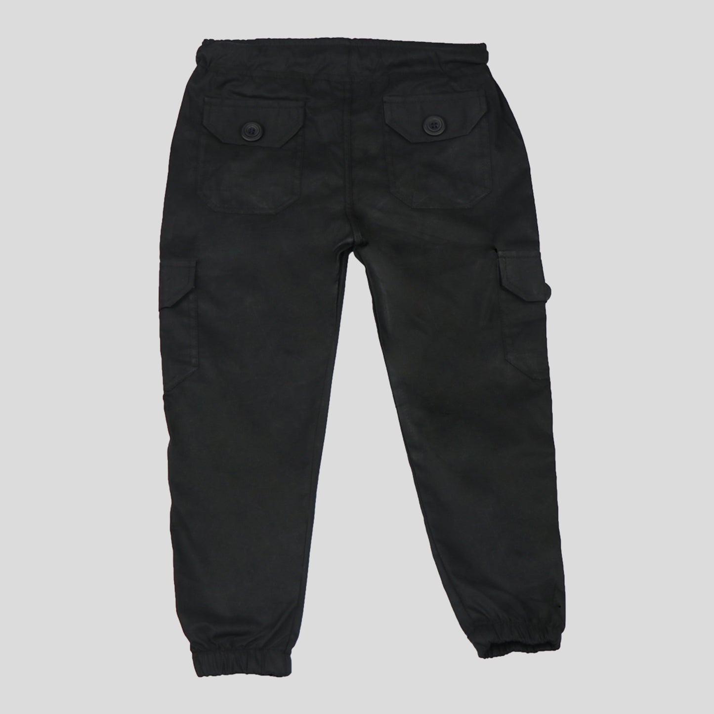 Metallic Black Kids 6-Pocket Cargo Pant (Ages 2-16 Years) – 100% Cotton