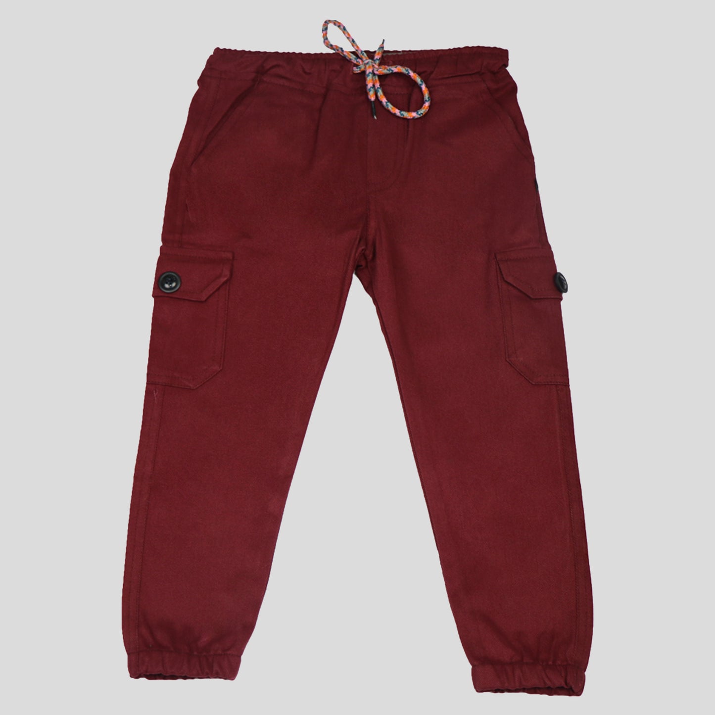 Mahroon Kids 6-Pocket Cargo Pant (Ages 2-16 Years) – 100% Cotton