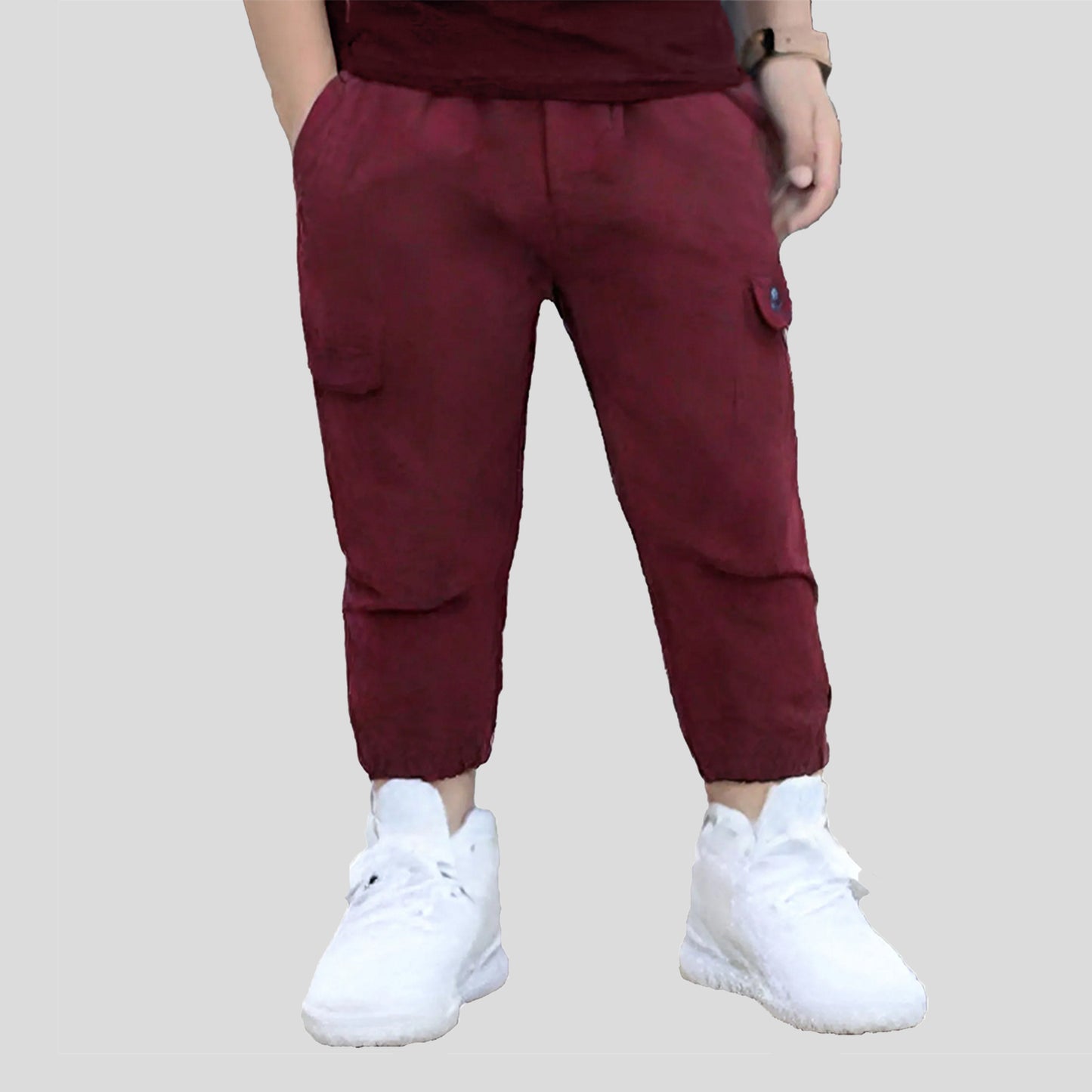 Mahroon Kids 6-Pocket Cargo Pant (Ages 2-16 Years) – 100% Cotton