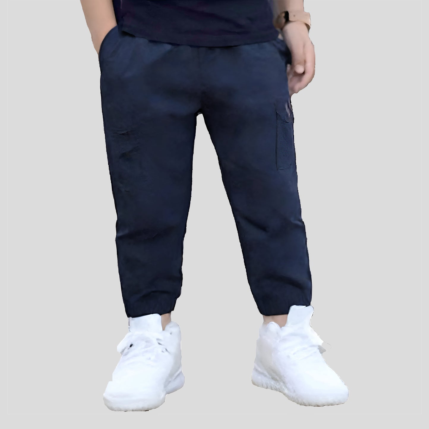 Navy Blue Kids 6-Pocket Cargo Pant (Ages 2-16 Years) – 100% Cotton