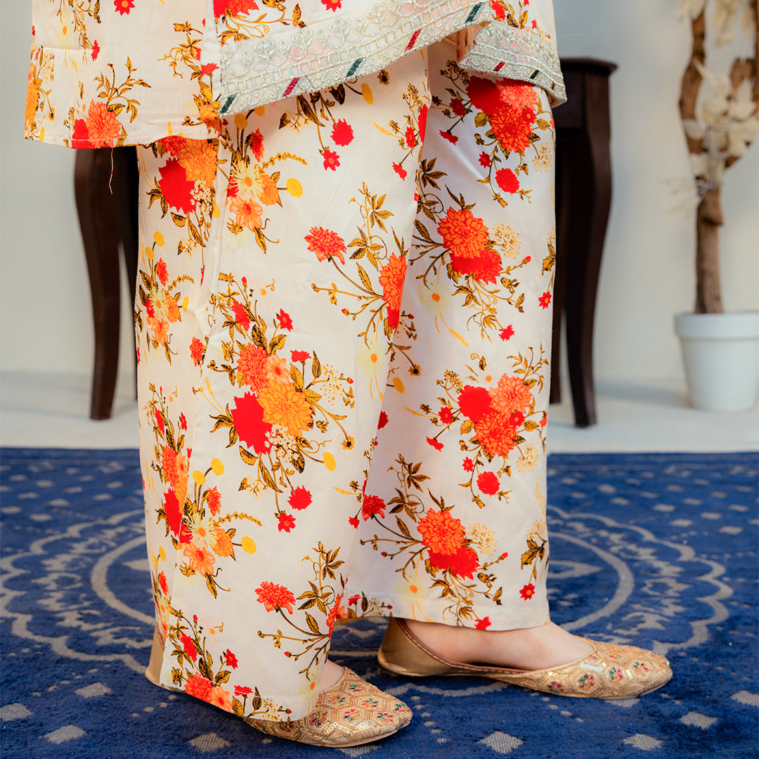 Printed Cotton Suit – Kiran