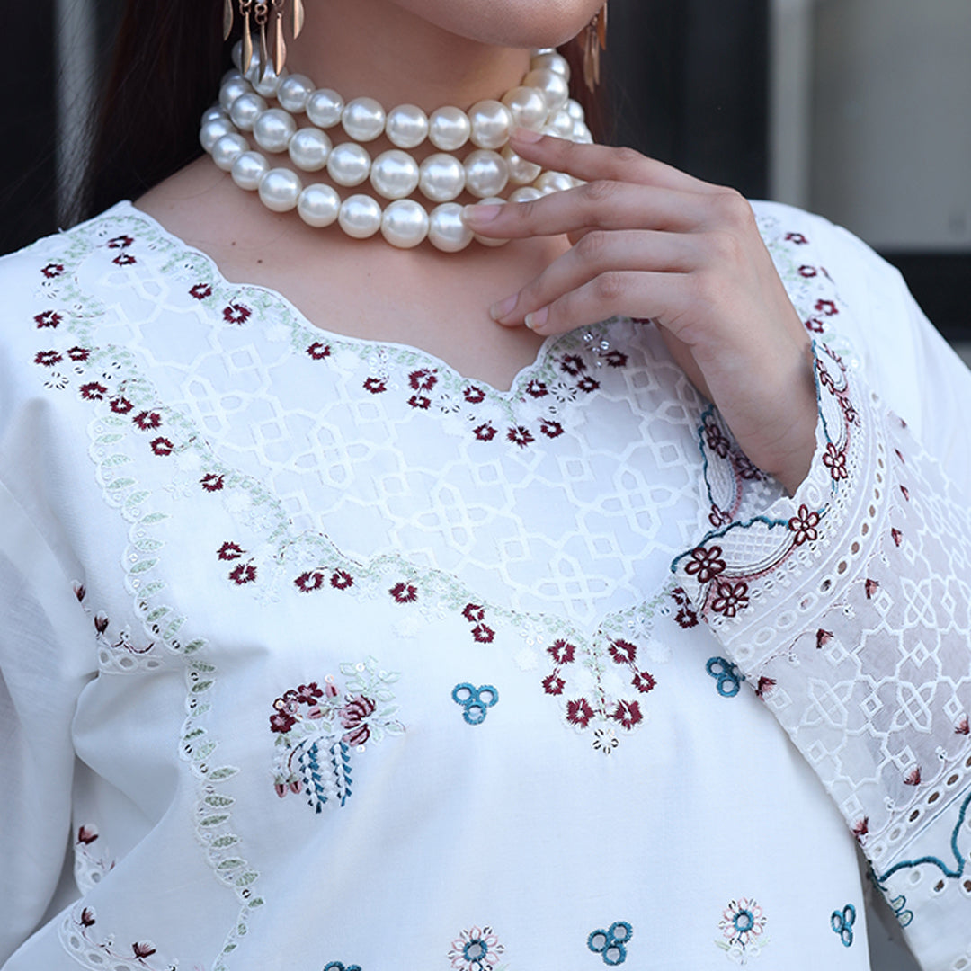 Embroidered Cotton Suit – Yasmin