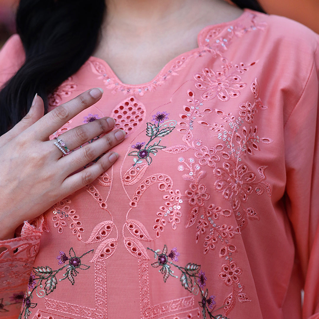 Embroidered Cotton Suit – Saba