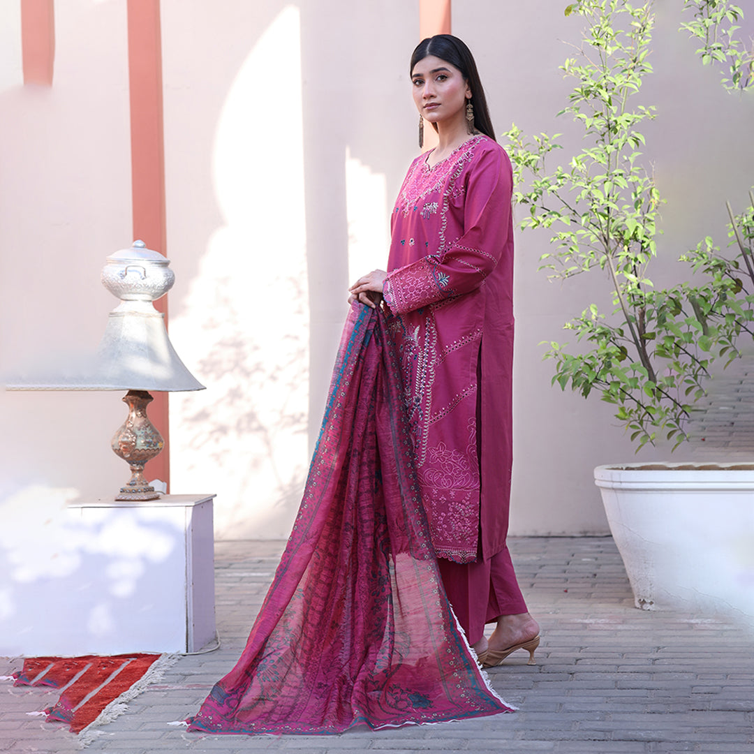 Embroidered Cotton Suit – Zara