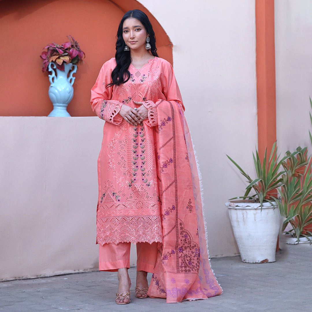 Embroidered Cotton Suit – Saba