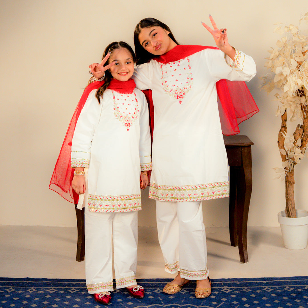 Embroidered  Cotton Suit –Afsana