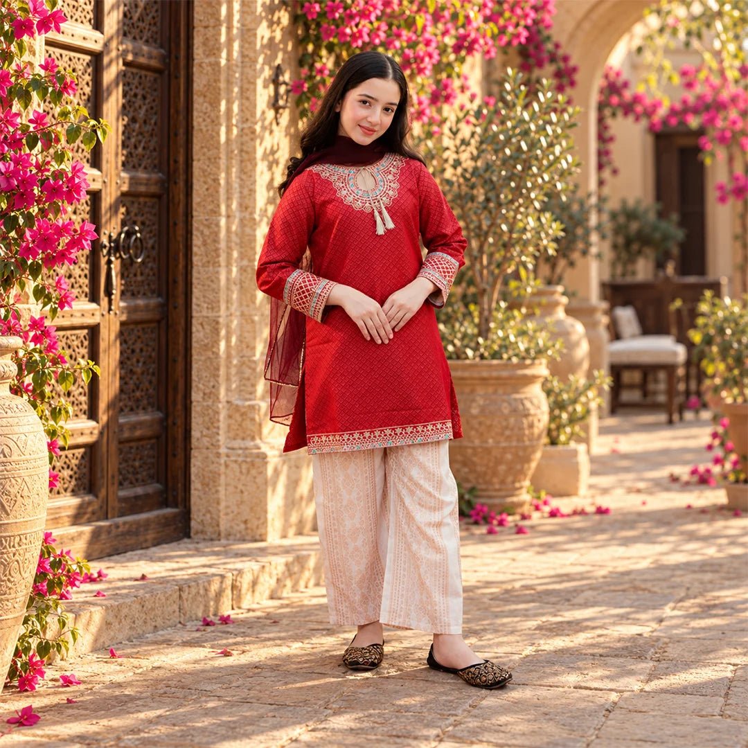 Embroidered Cotton Suit – Gulab