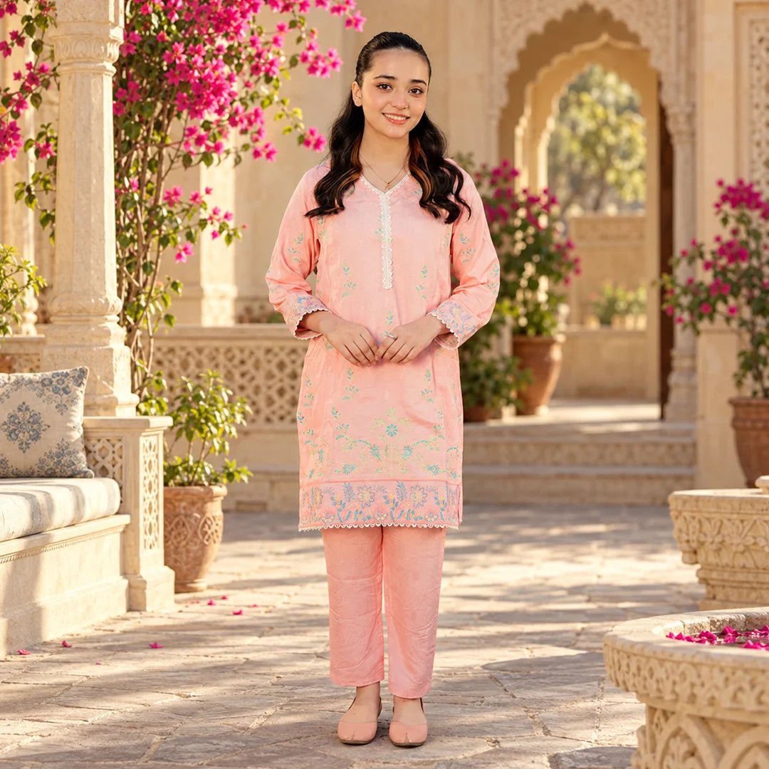 Embroidered  Cotton Suit –Shafaq