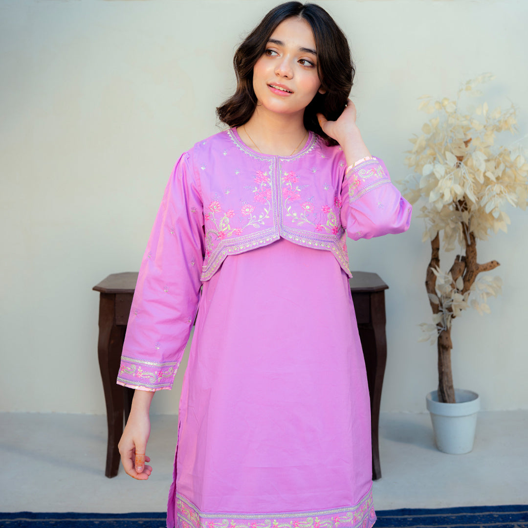 Embroidered Cotton Suit – Kashish