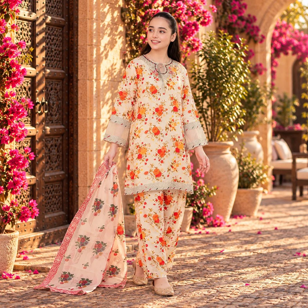 Printed Cotton Suit – Kiran