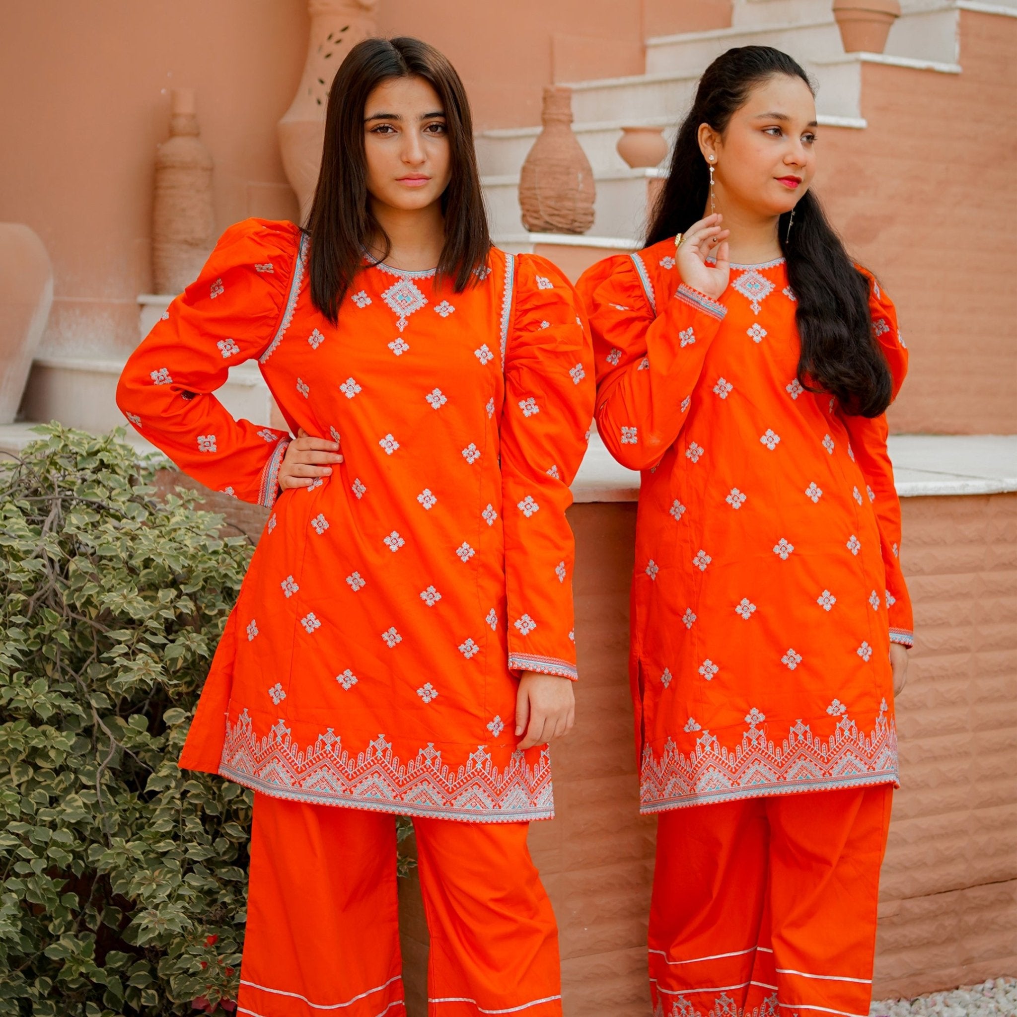 Apricot 2 PC Cotton Suit for girls — Rangooz