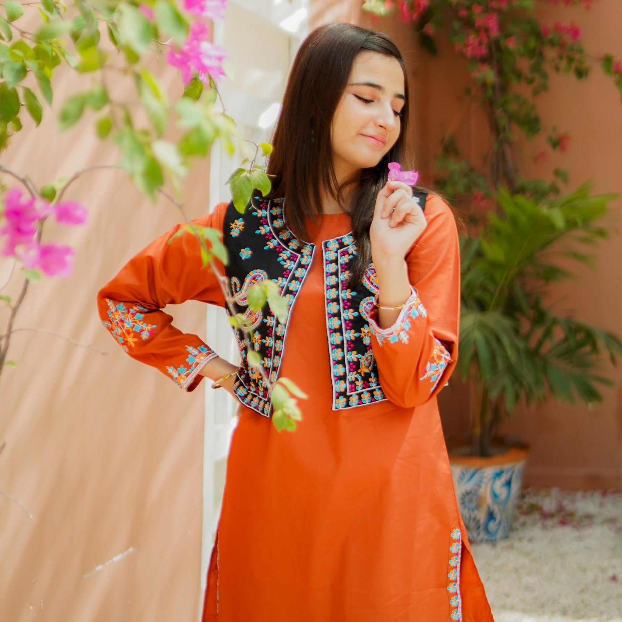 Blooming Tradition in Cotton Suit for girls — Rangooz