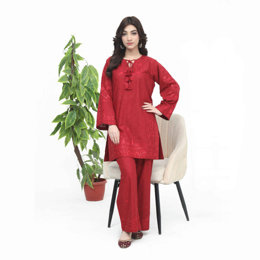 Alara – Embroidered Jacquard Set