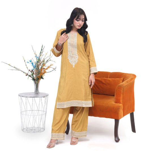 Nayra – Embroidered Raw Silk Set