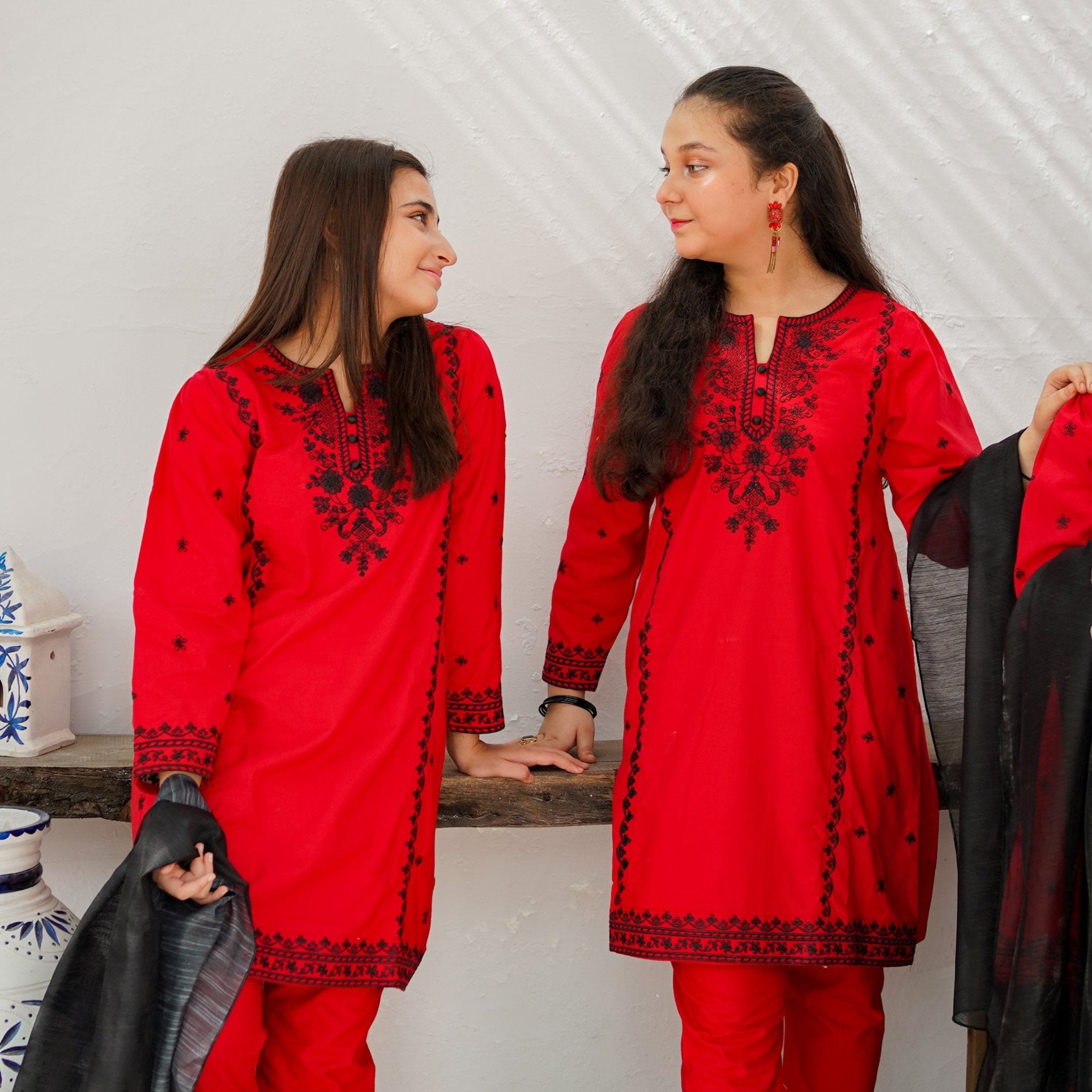 Fiery 3 PC Cotton Suit for girls — Rangooz