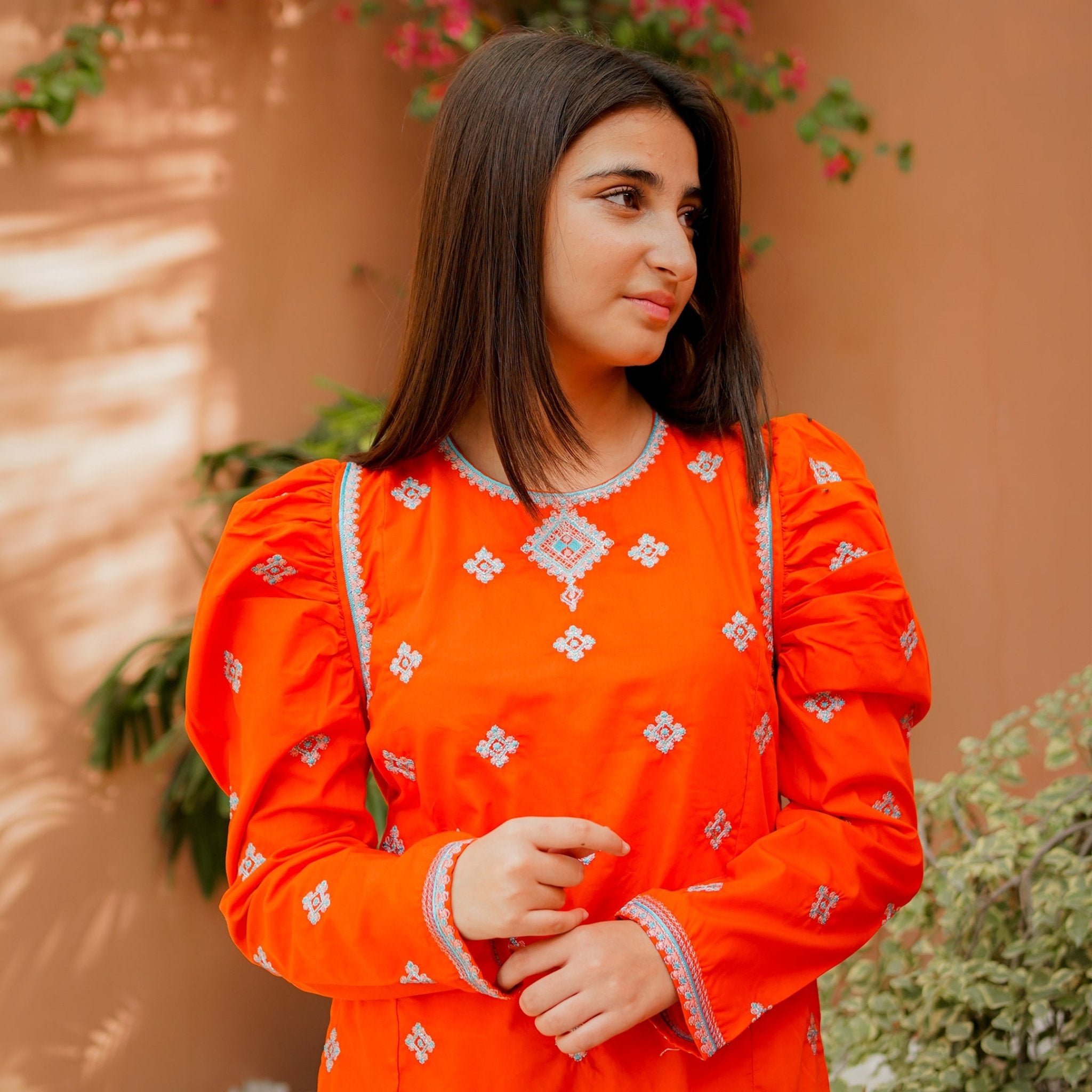 Apricot 2 PC Cotton Suit for girls — Rangooz