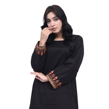 Black Embroidered Co-ord Set