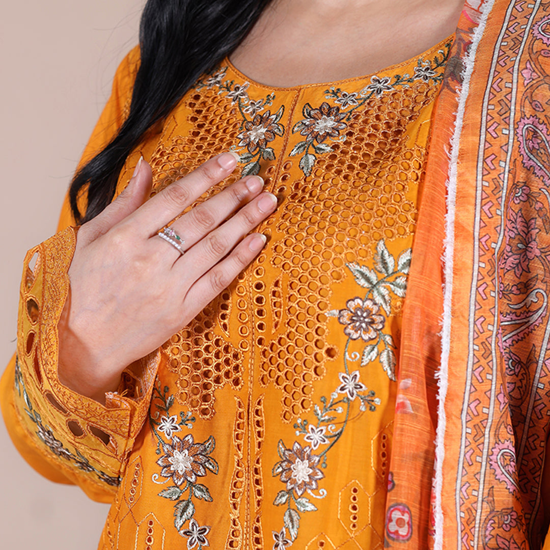 Embroidered Cotton Suit – Zarin