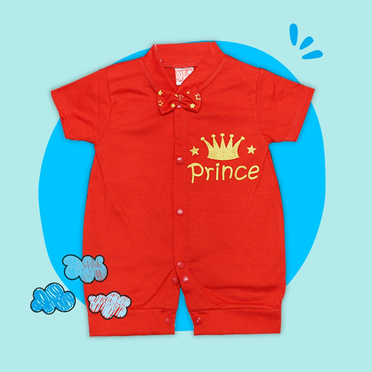 Baby Prince Romper - (0-6) Months