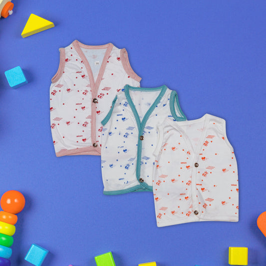 Sleeveless vest Set of 3