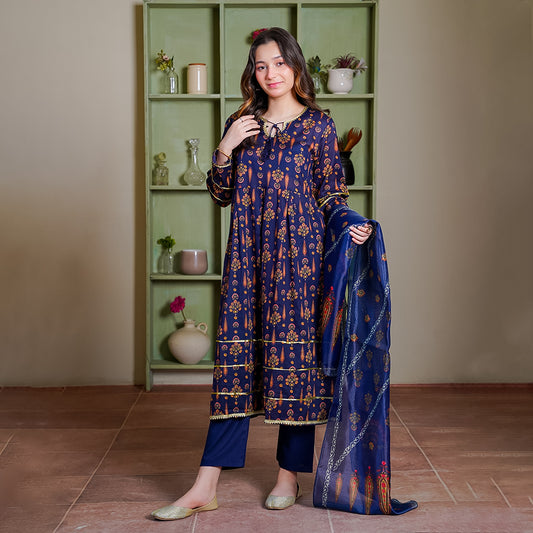 Premium 3-Piece Floral Lawn