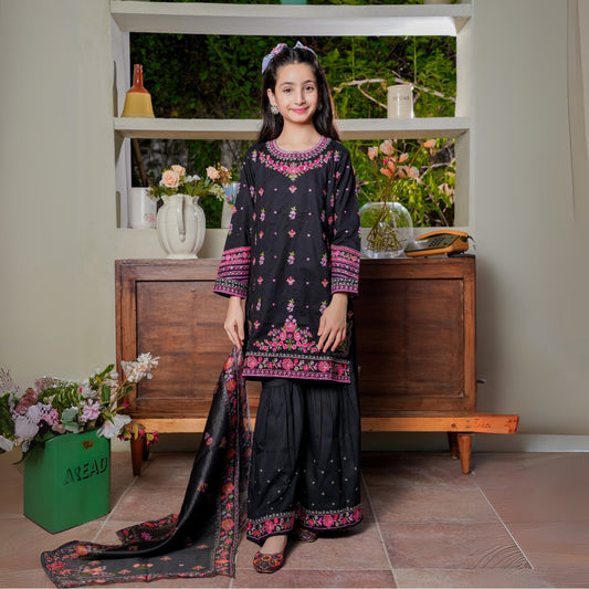 Whispers of Blossom – 3PC Embroidered Lawn