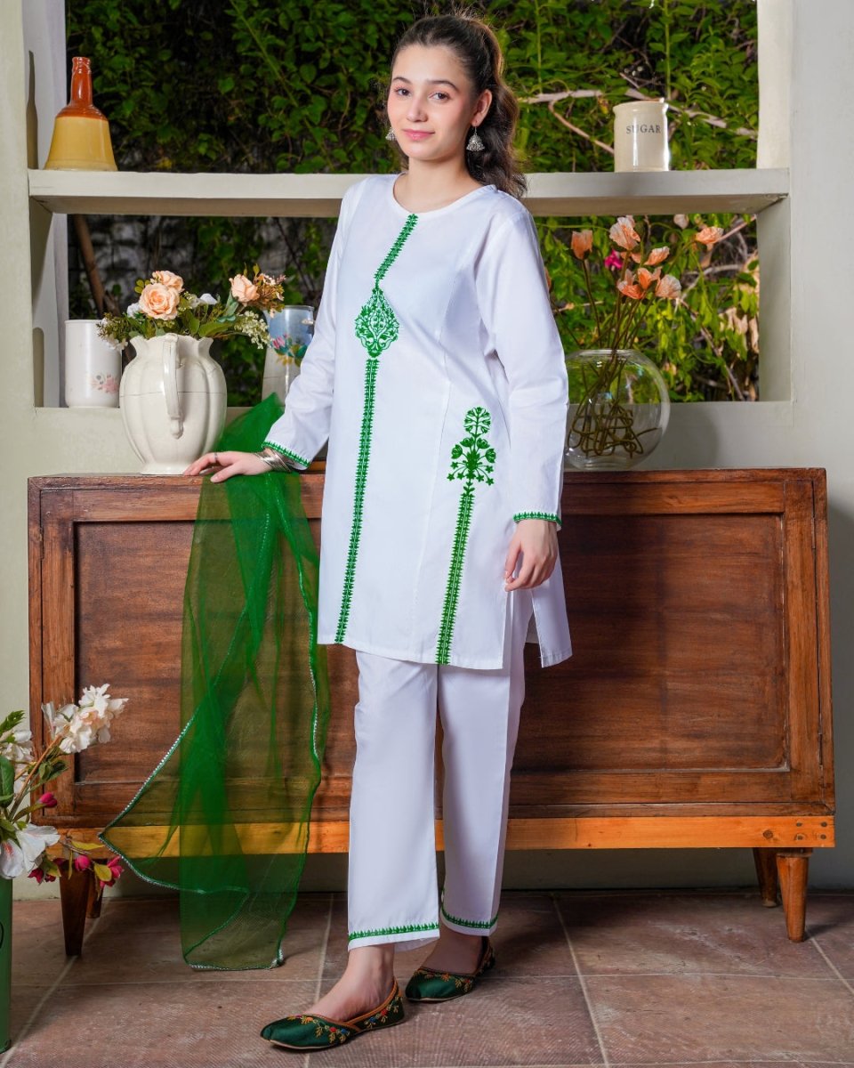 Independence Luxe – Embroidered 3-Piece Set for girls — Rangooz