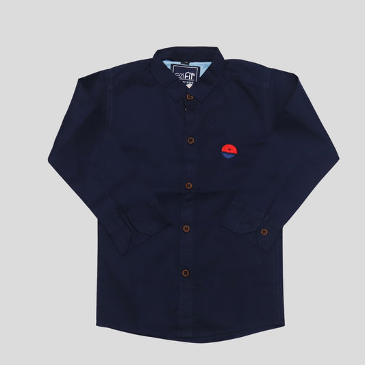 Blue Cotton Summer Shirt – Plain, Cool, Comfortable Wear