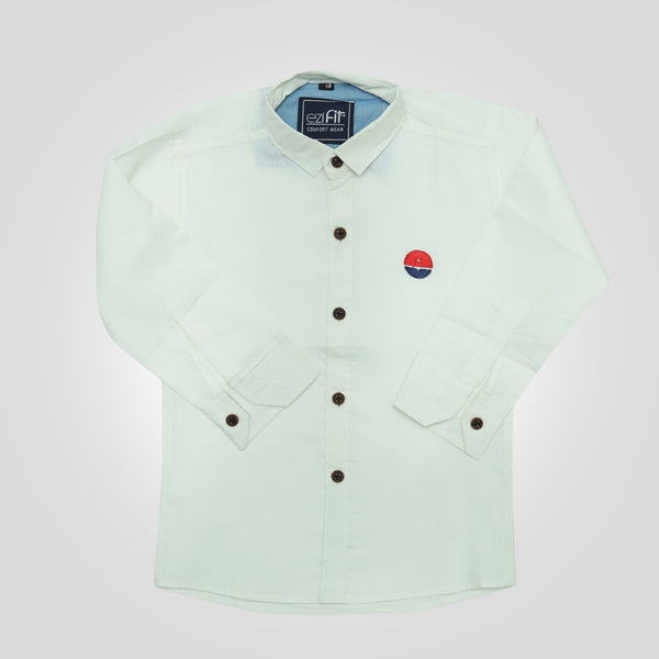White Cotton Summer Shirt – Plain, Cool, Comfortable Wear