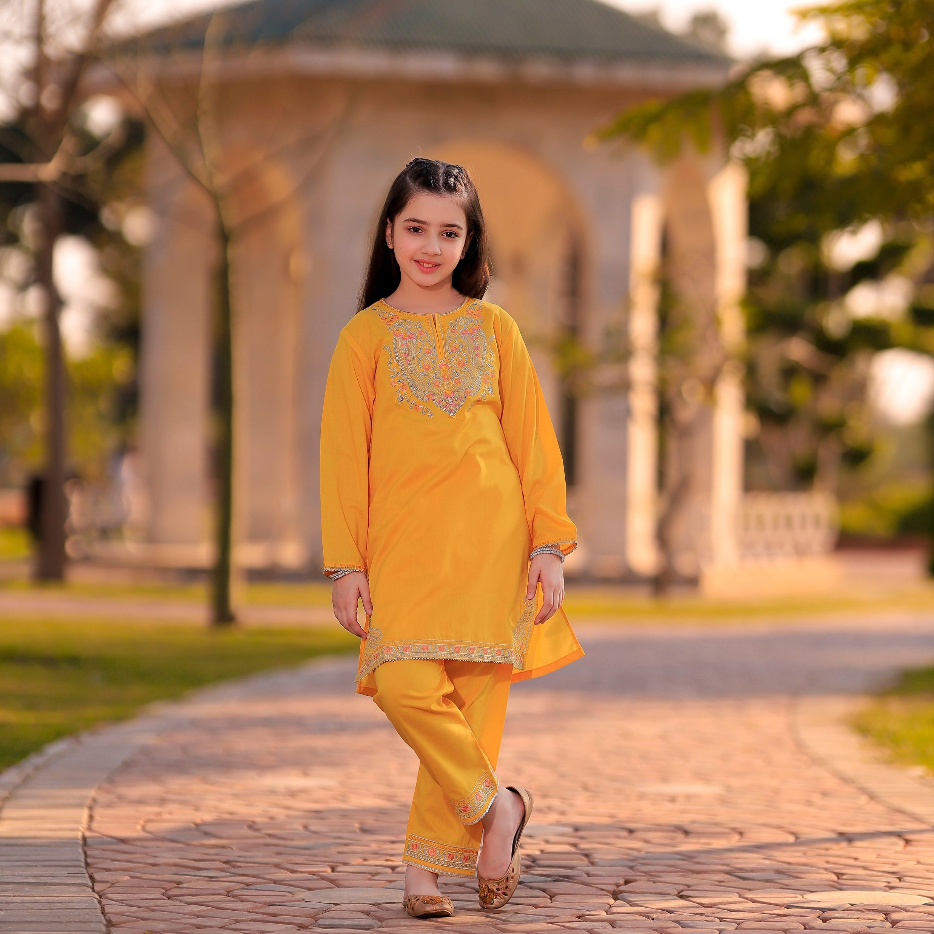 Yellow Co-Ord Set Cotton