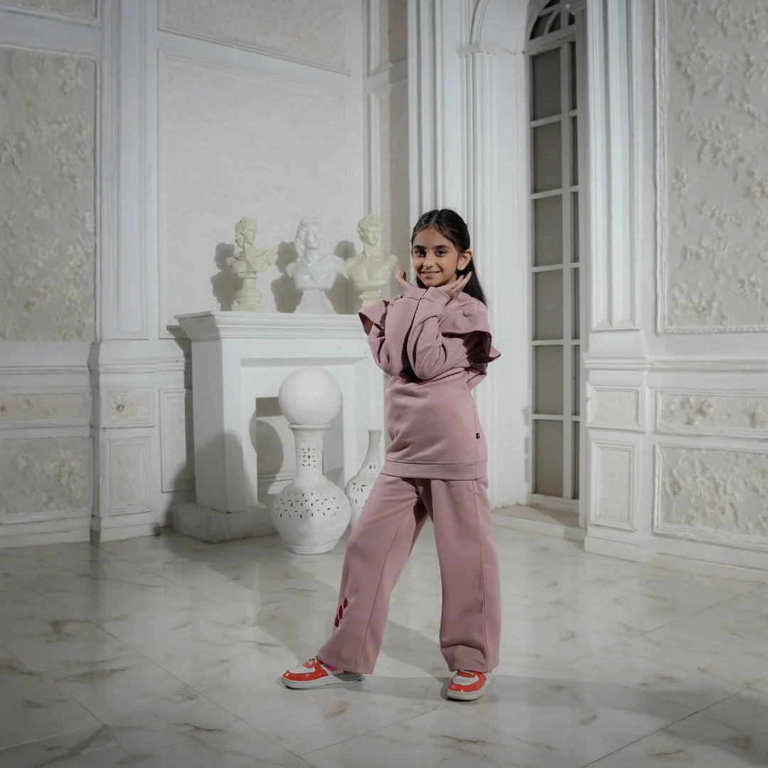 Blush Ruffle Cozy Fleece Set - Blush Pink