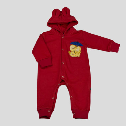 Baby Red Fleece Romper