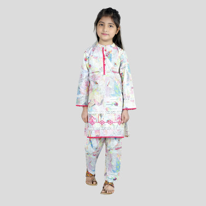 Multicolor pink lace cord set