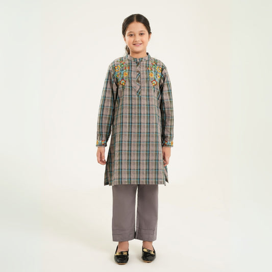 Embroidered Cotton Pret Suit for Girls