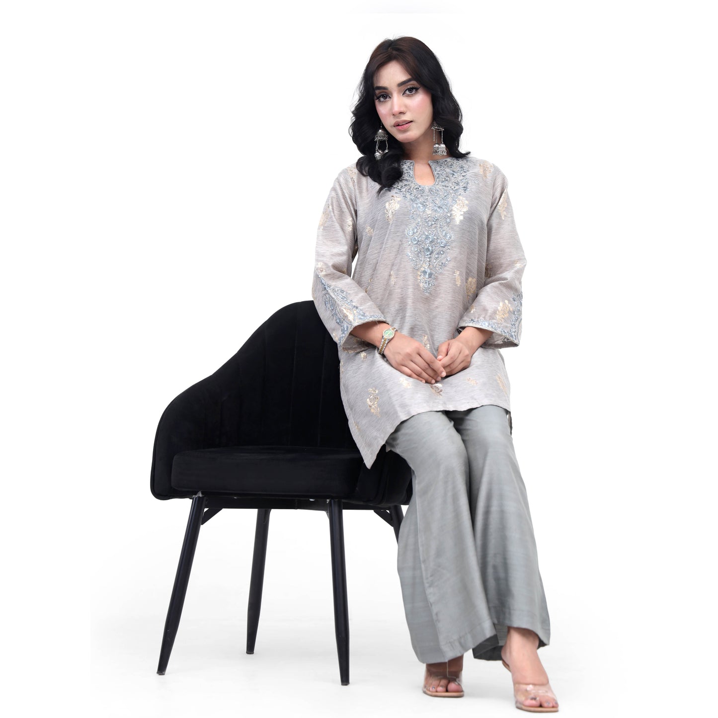 Selin – Embroidered Jacquard Set