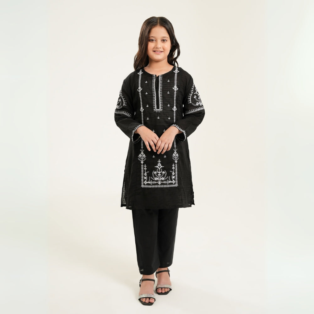 Baby Girls Summer Embroidered Lawn Outfit