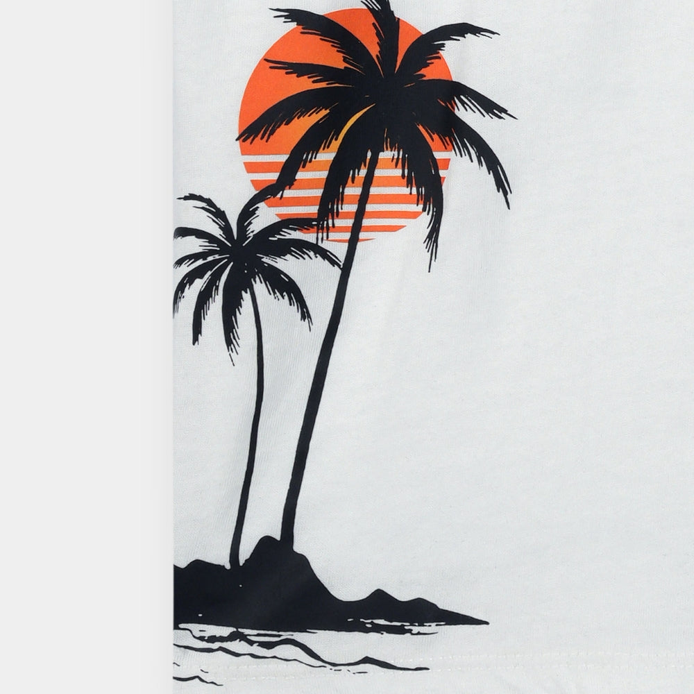 Palm Tree Graphic Tropical Boys Toddler Set (3 Piece)